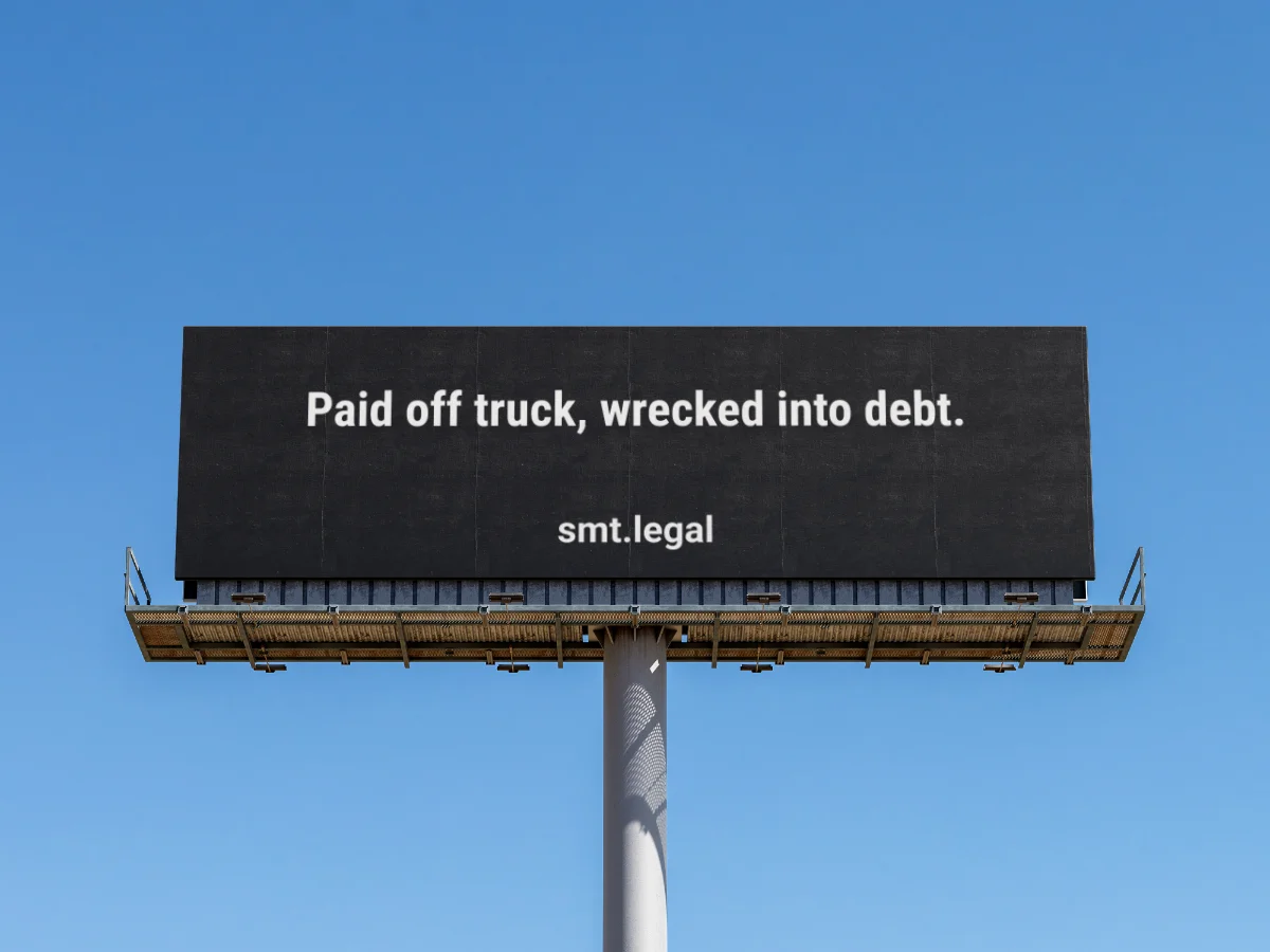 SMT Legal highway billboard mockup on I-376 Pittsburgh