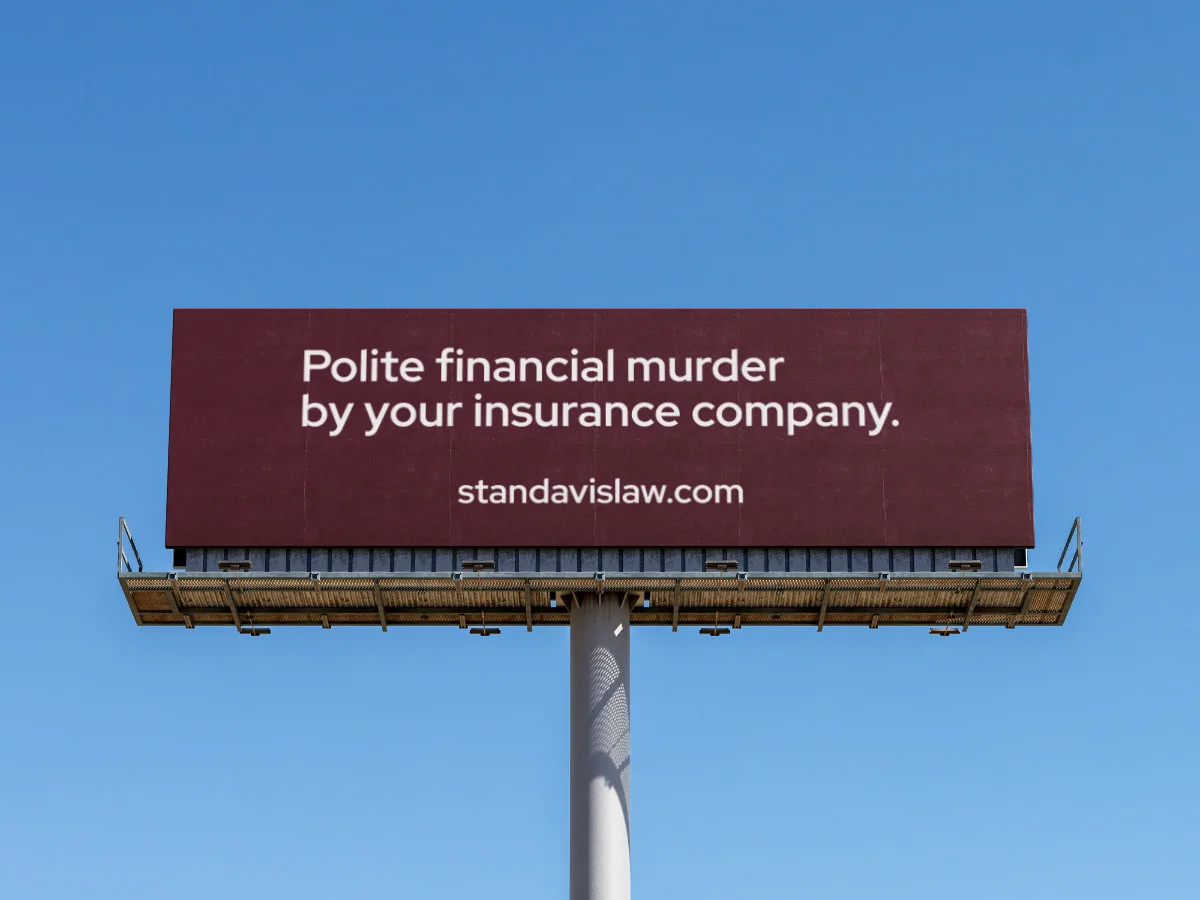 Stanley A. Davis highway billboard mockup on I-24 Nashville